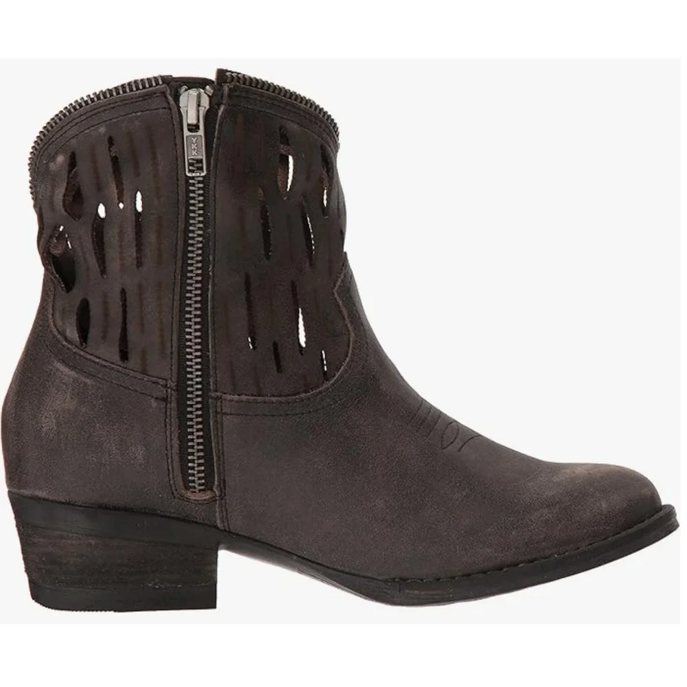 Very Volatile Desoto Western Boots 8.5 Brown NWT Leather Ankle Booties Heel Boho